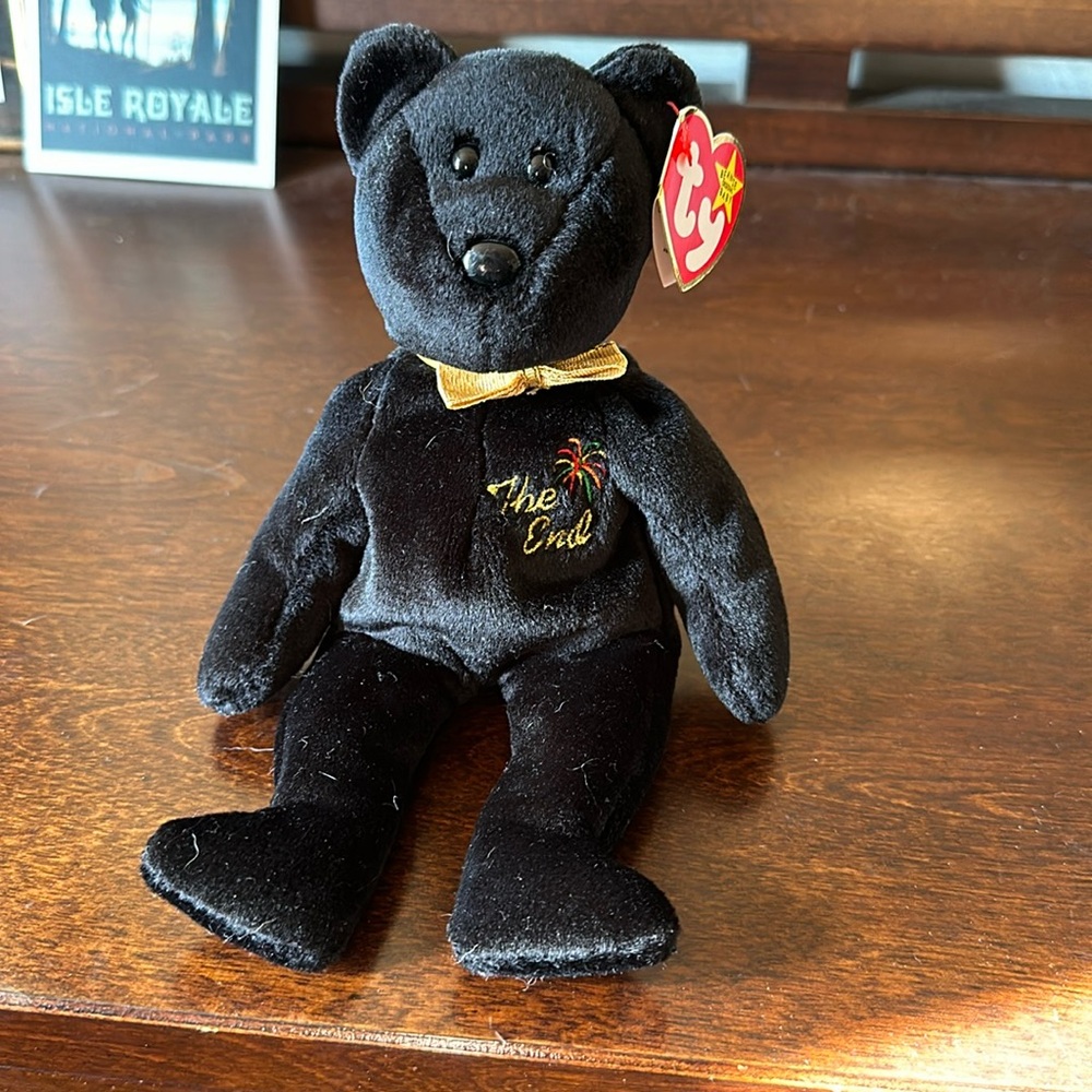 The End Beanie Baby with Tag Protector